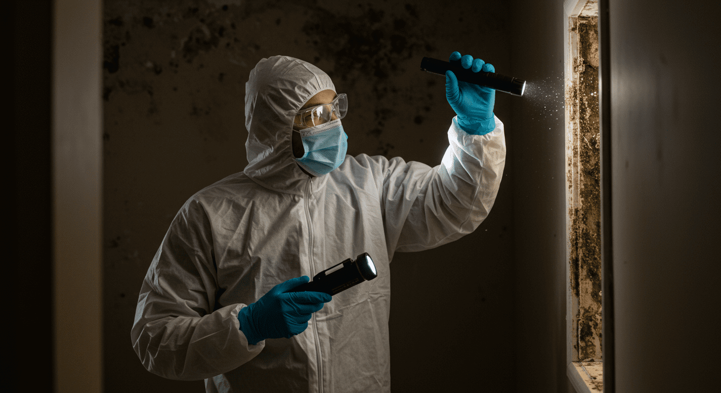 Mold Inspection Technician in Action