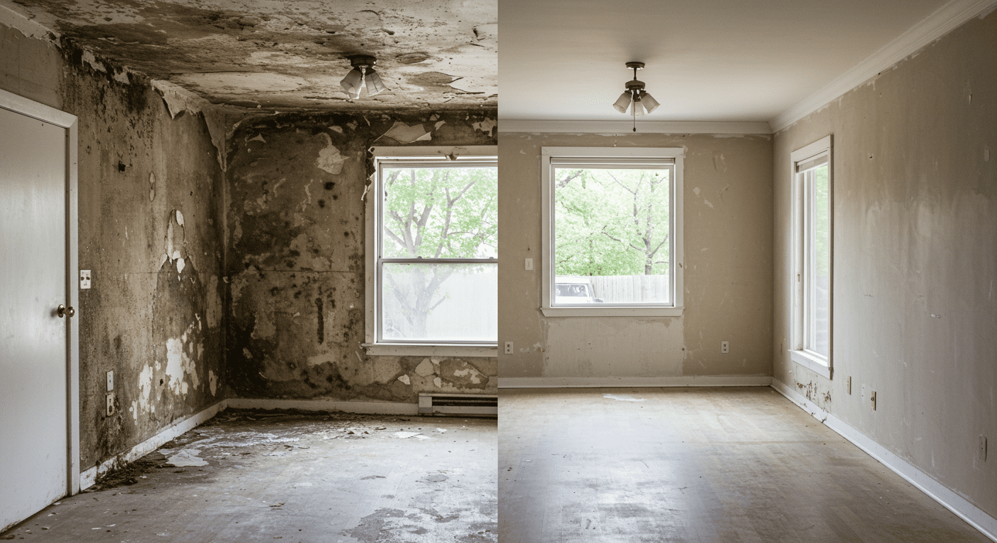 Mold Abatement Before and After